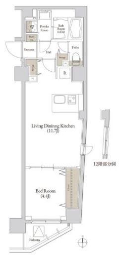 Log三ノ輪　303号室　間取り