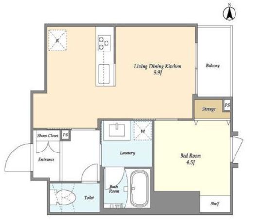 CREATIF上野入谷　602号室　間取り