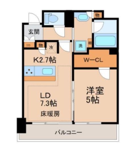 プラウドタワー平井　816号室　間取り