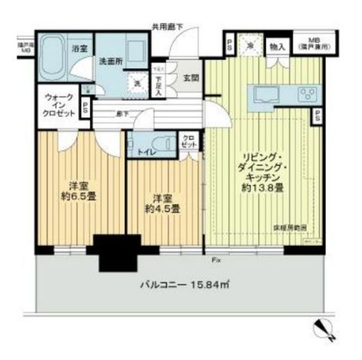 プラウドタワー平井　2711号室　間取り