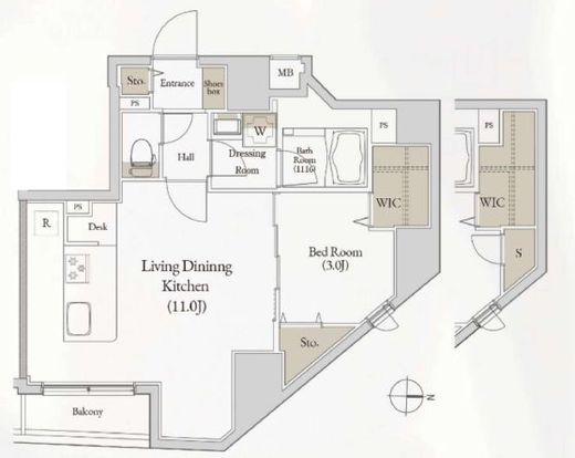 Log入谷　602号室　間取り
