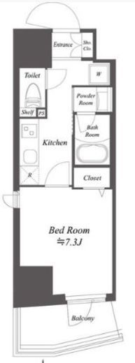 ドゥーエ亀戸Ⅱ　803号室　間取り