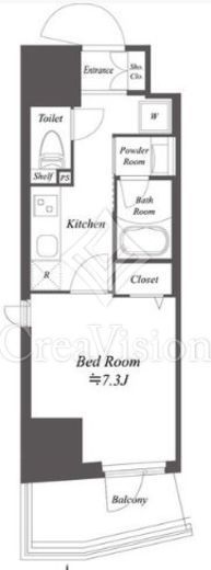 ドゥーエ亀戸Ⅱ　1103号室　間取り