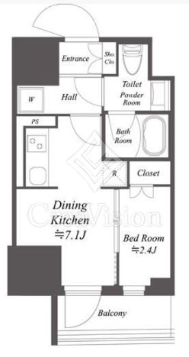 ドゥーエ亀戸Ⅱ　1505号室　間取り