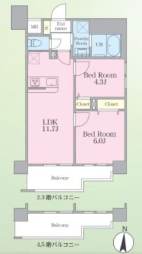 Kran Chitose (クラン千歳)　504号室　間取り