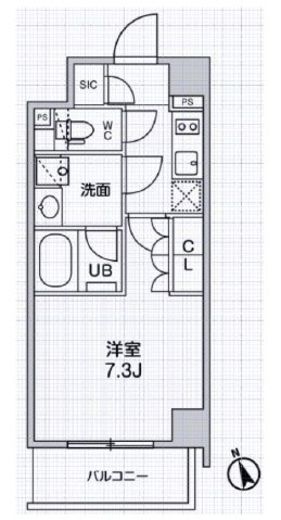 シーズンフラッツ本所吾妻橋　505号室　間取り