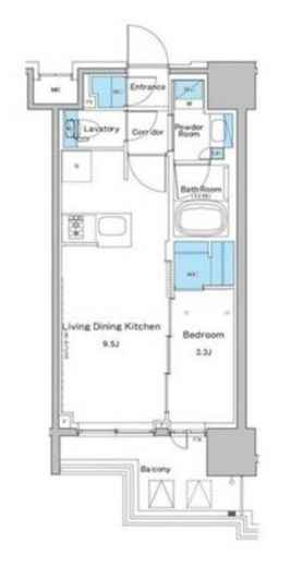 ルフォンプログレ門前仲町プレミア　1103号室　間取り
