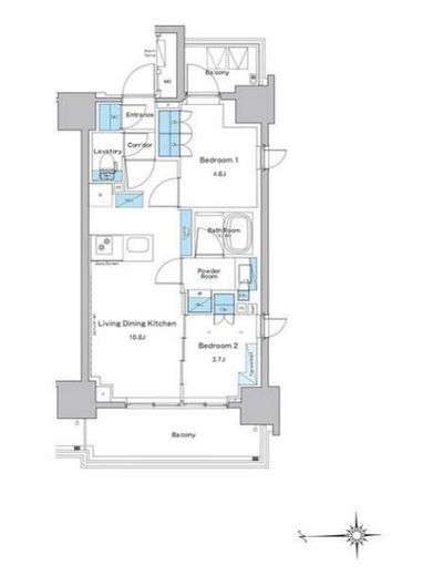 ルフォンプログレ門前仲町プレミア　1504号室　間取り