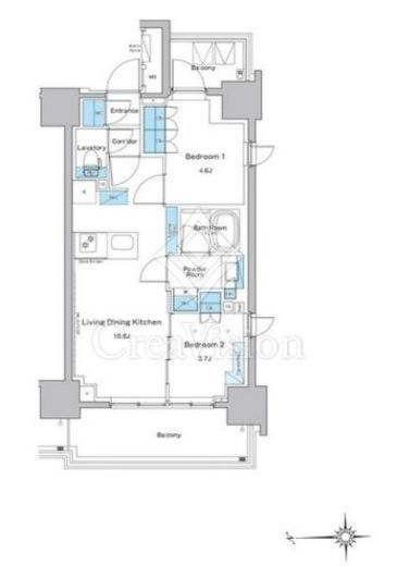 ルフォンプログレ門前仲町プレミア　1204号室　間取り