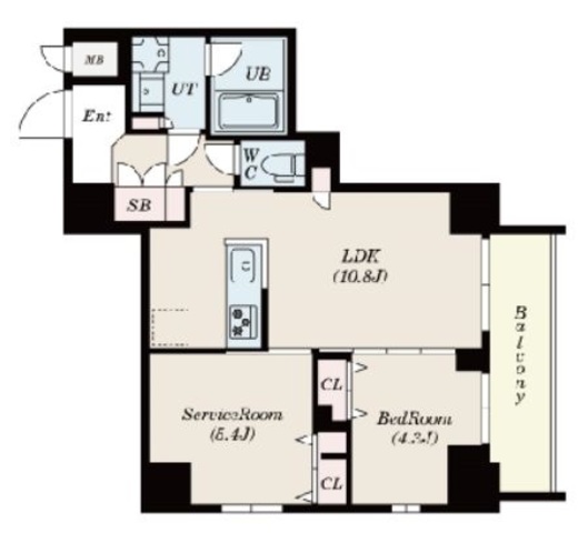 S-RESIDENCE押上epure　1202号室　間取り