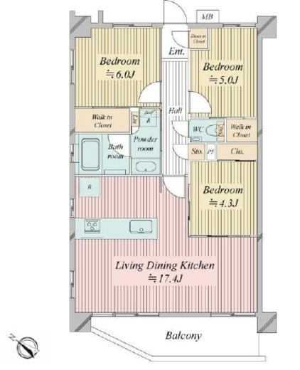 N-stage船堀　201号室　間取り