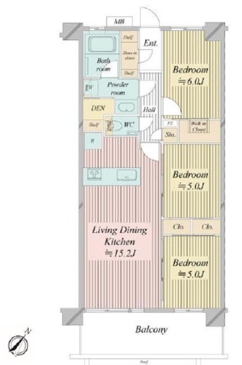 N-stage船堀　205号室　間取り