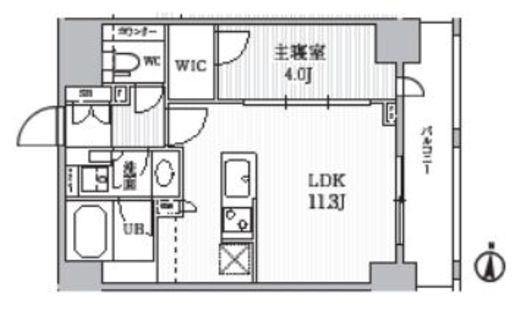シーズンフラッツ菊川　202号室　間取り