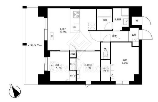 東京マンション　1105号室　間取り