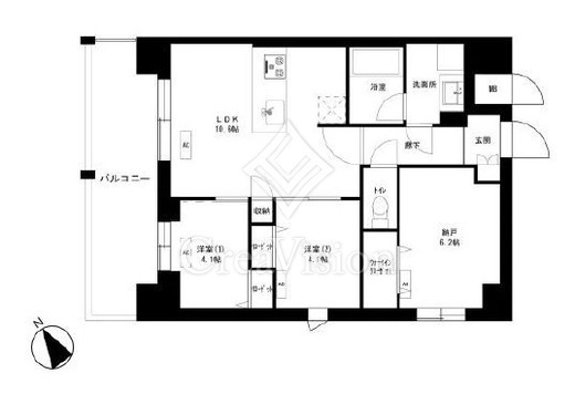東京マンション　1005号室　間取り