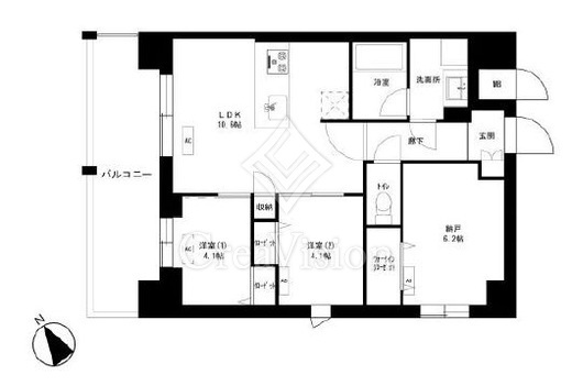 東京マンション　1205号室　間取り