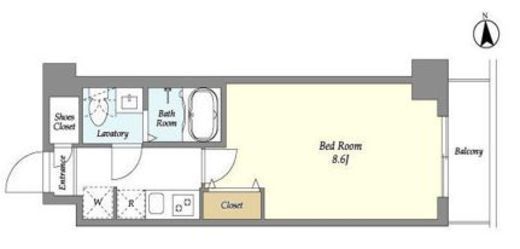 アルファコート一之江　602号室　間取り