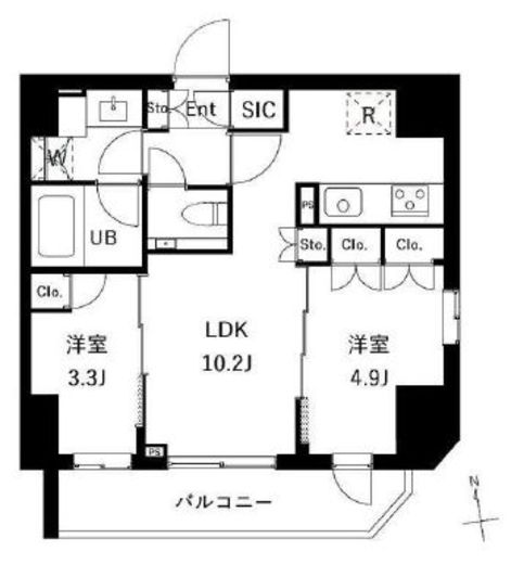 ES-Grande御徒町　602号室　間取り
