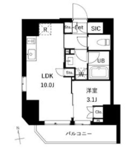 ES-Grande御徒町　701号室　間取り