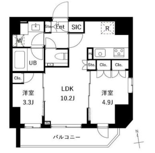 ES-Grande御徒町　802号室　間取り