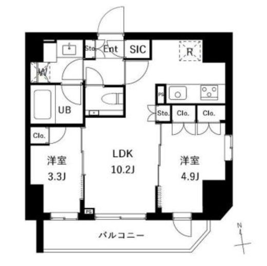 ES-Grande御徒町　902号室　間取り