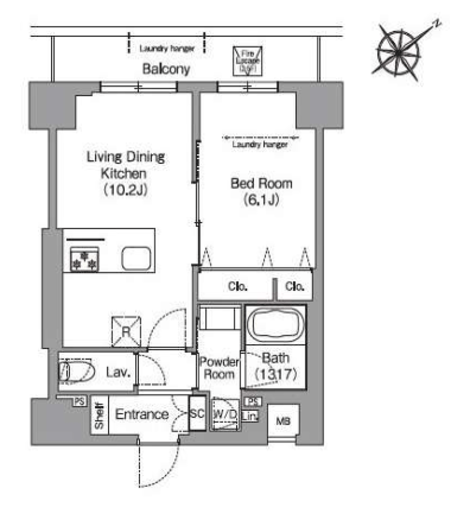 HF押上レジデンス　208号室　間取り