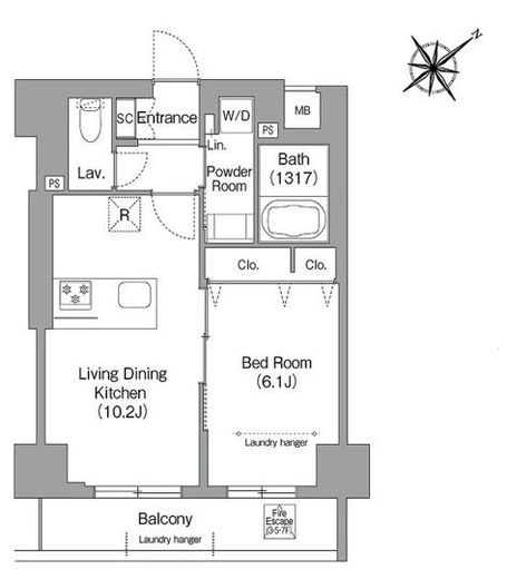 HF押上レジデンス　303号室　間取り