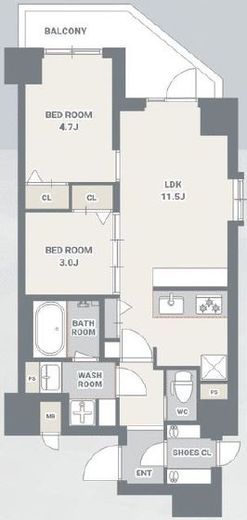 スプランディッド大島　501号室　間取り