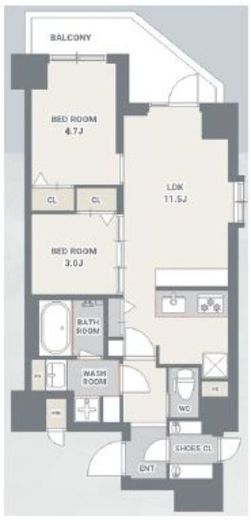 スプランディッド大島　601号室　間取り