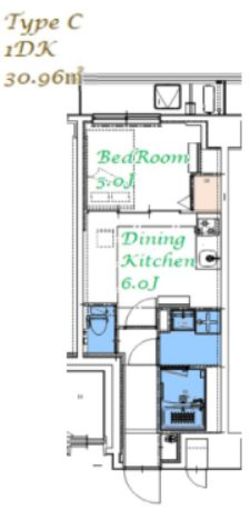 スプランディッド大島　702号室　間取り