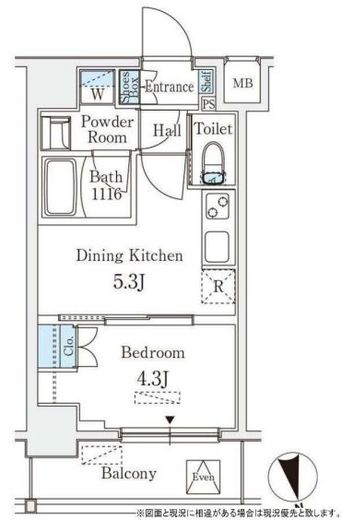クラリティア浅草　1003号室　間取り