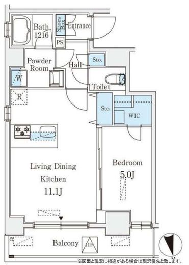 クラリティア浅草　1202号室　間取り