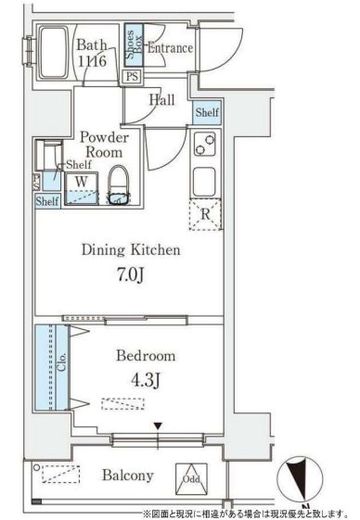 クラリティア浅草　302号室　間取り