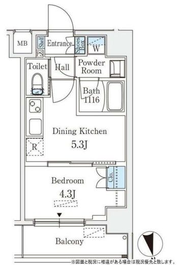 クラリティア浅草　504号室　間取り