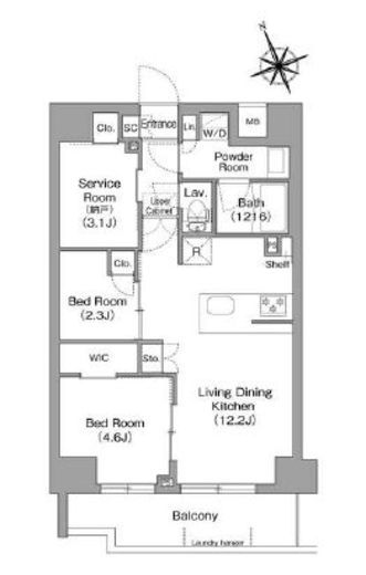 コンフォリア東葛西　101号室　間取り