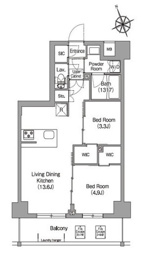 コンフォリア東葛西　407号室　間取り