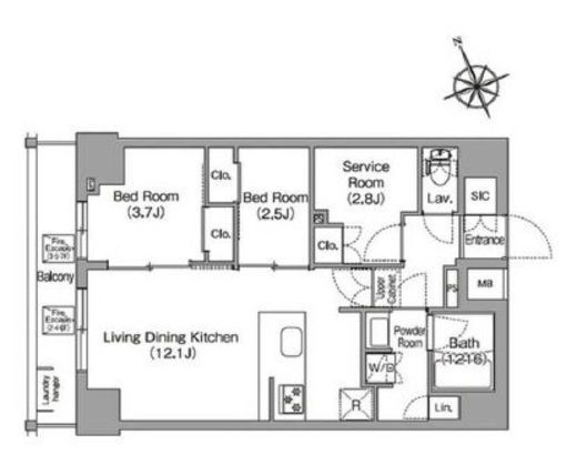 コンフォリア東葛西　503号室　間取り
