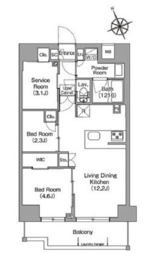 コンフォリア東葛西　506号室　間取り