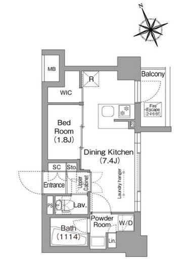 コンフォリア東葛西　510号室　間取り
