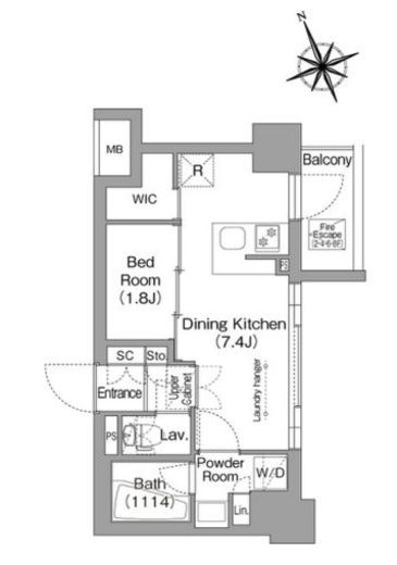 コンフォリア東葛西　808号室　間取り