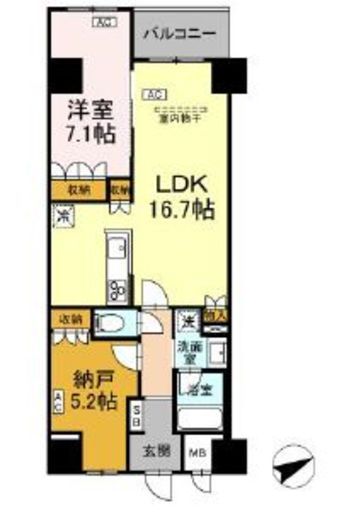 サンジョイアゼロ　103号室　間取り