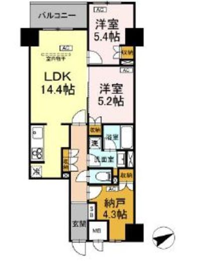 サンジョイアゼロ　108号室　間取り