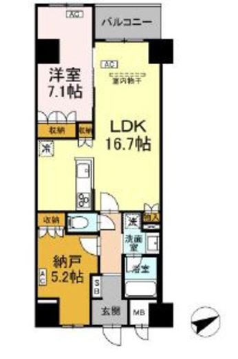 サンジョイアゼロ　208号室　間取り