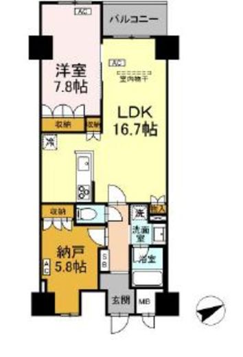 サンジョイアゼロ　210号室　間取り