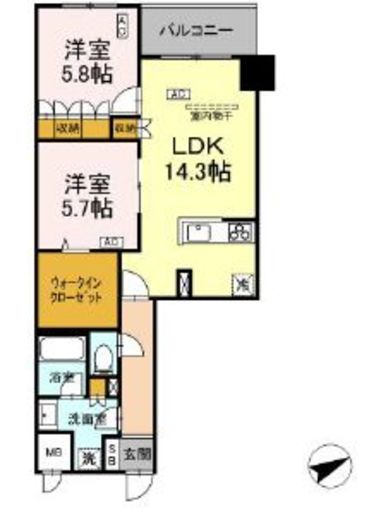 サンジョイアゼロ　212号室　間取り