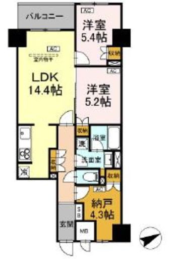 サンジョイアゼロ　213号室　間取り