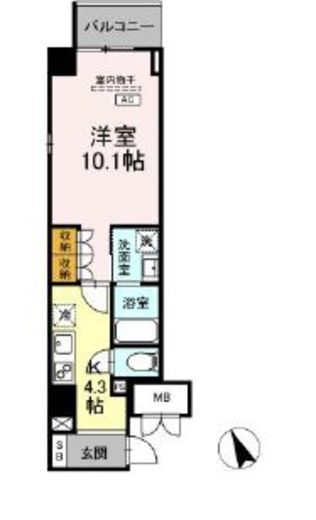 サンジョイアゼロ　222号室　間取り