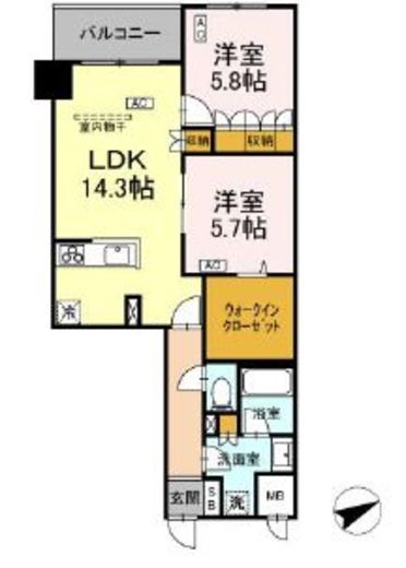 サンジョイアゼロ　407号室　間取り