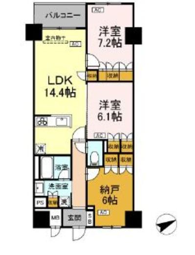 サンジョイアゼロ　409号室　間取り