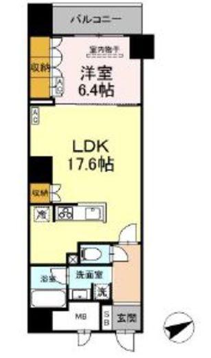 サンジョイアゼロ　504号室　間取り